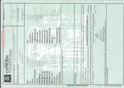 Veicolo di demolizione citroen c5 berlina lx (e) dell'anno 0 alimentato 