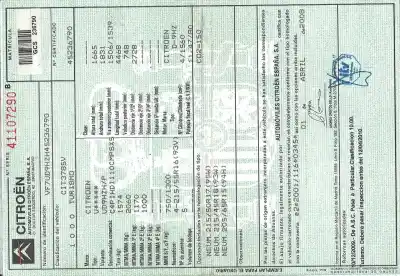 Veicolo di demolizione CITROEN C4 GRAND PICASSO C4 GRAND PICASSO dell'anno 0 alimentato 