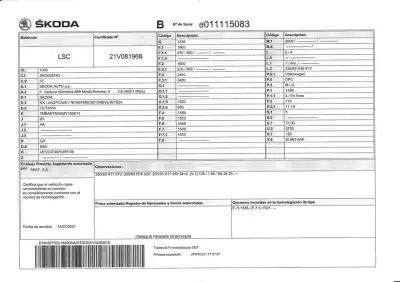 Veículo de Sucata skoda octavia lim. (5e3) active do ano 0 alimentado 