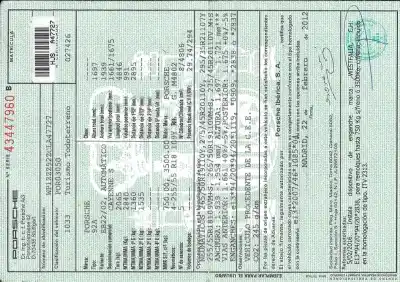 Vehicul casat porsche cayenne typ 92aa s al anului 0 alimentat 