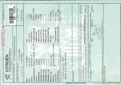 Veicolo di demolizione citroen c4 grand picasso sx dell'anno 0 alimentato 