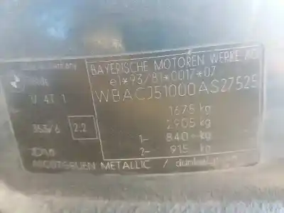 Scrapping Vehicle bmw serie 3 compacto (e36) 318tds of the year 1999 powered 17-4t-1 d