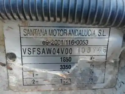 Scrapping Vehicle santana 300/350 2.0 tdi 4x4 of the year 2005 powered rhp