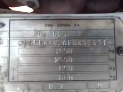 Scrapping Vehicle ford orion 1.4 g/luk of the year 1992 powered rd