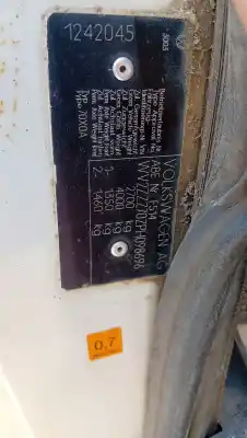 Veículo de Sucata VOLKSWAGEN T4 TRANSPORTER/FURGONETA (MOD. 1991)  do ano 0 alimentado 