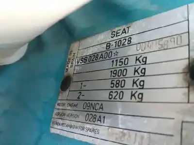 Scrapping Vehicle seat marbella 0.9 of the year 1992 powered 09nca