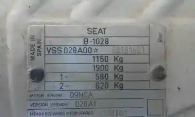 Scrapping Vehicle seat marbella 0.9 of the year 1989 powered 09nca