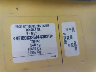 Veículo de Sucata renault twingo (co6) 1.2 do ano 1993 alimentado 