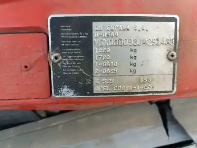 Scrapping Vehicle opel corsa a 1.0 of the year 1988 powered 