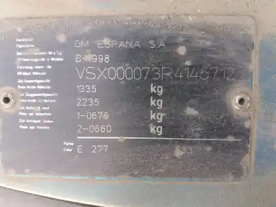 Утилизация автомобиля opel corsa b 1.4 cat (2h6) года 1994 питание c14se