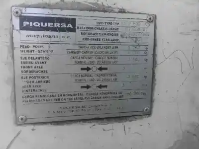 Scrapping Vehicle piquersa ba 2500 acn  of the year 2004 powered 