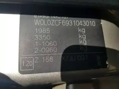 Veículo de Sucata opel vectra c berlina 2.0 dti do ano 2002 alimentado y20dth