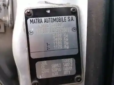 Veículo de Sucata renault espace / grand espace (je0) 2.0 16v authentique do ano 2000 alimentado f4r a7