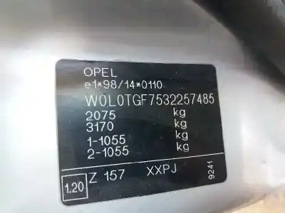 Veículo de Sucata opel zafira a elegance do ano 2003 alimentado y20dth