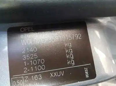 Veículo de Sucata opel vectra c caravan elegance do ano 2007 alimentado z19dt