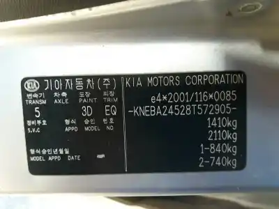 Sloopvoertuig kia picanto 1.1 crdi ex van het jaar 2009 aangedreven d3fa