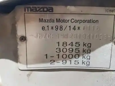 Утилизация автомобиля mazda premacy (cp) 2.0 turbodiesel cat года 2003 питание rf