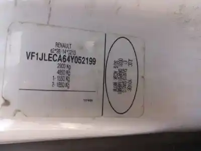 Veículo de Sucata renault trafic combi (ab 4.01) 1.9 diesel do ano 2004 alimentado f9q u7