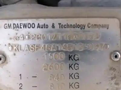 Veículo de Sucata daewoo kalos 1.4 se do ano 2004 alimentado f14s3