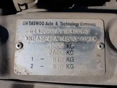 Veículo de Sucata daewoo kalos 1.4 se do ano 2004 alimentado f14s3