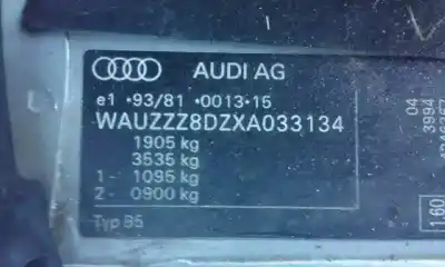 Утилизация автомобиля audi a4 berlina (b5) 2.5 tdi года 1998 питание afb Утилизация автомобиля audi a4 berlina (b5) 2.5 tdi года 1998 питание afb
