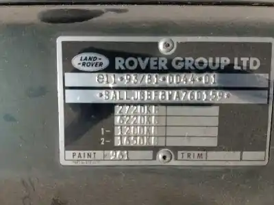 Утилизация автомобиля land rover discovery (salljg/lj) 2.5 turbodiesel года 1998 питание d21l