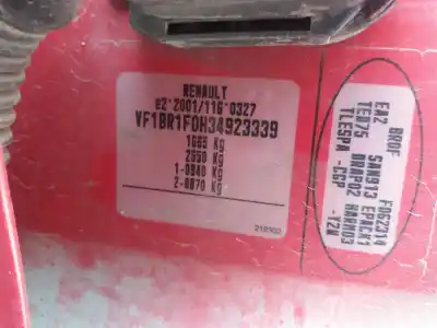 Veículo de Sucata renault clio iii imusic confort dynamique 68 cv / 50 kw do ano 2006 alimentado k9k t7