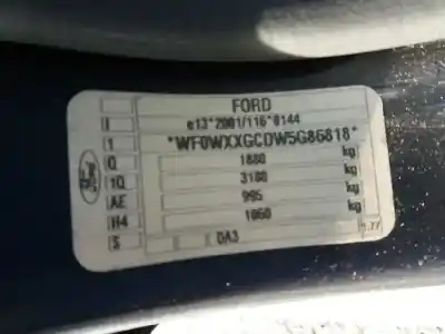 Утилизация автомобиля ford focus c-max (cap) trend (d) года 2005 питание g8da