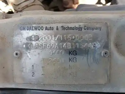 Veículo de Sucata daewoo kalos 1.4 se do ano 2002 alimentado 