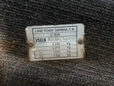 Vehículo de desguace land rover santana 2.5d e-74 santana 2.5d e-74 del año 1988 con motor e-74