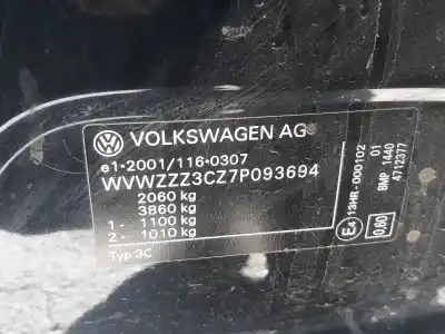 Veículo de Sucata volkswagen passat berlina (3c2) passat berlina 3c2 do ano 2021 alimentado bmp