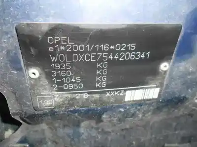 Scrapping Vehicle opel meriva cosmo of the year 2004 powered z17dth