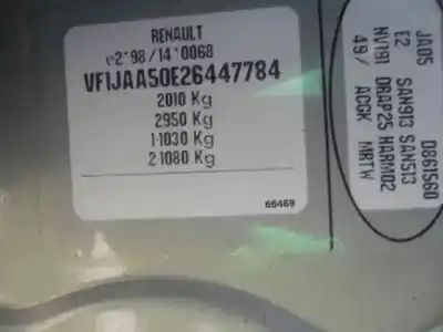 Утилизация автомобиля renault                                            scenic rx4 (ja0)                                                                                                                                                                                                                                           1.9 dci diesel cat года 2002 питание f9q740