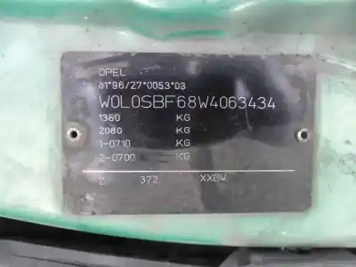 Veículo de Sucata opel corsa b eco do ano 1998 alimentado x 10 xe