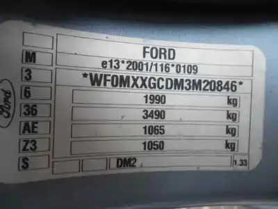 Здавання транспортного засобу ford                                               focus c-max (cap)                                                                                                                                                                                                                                          thunderbirds року 2003 потужний g6da