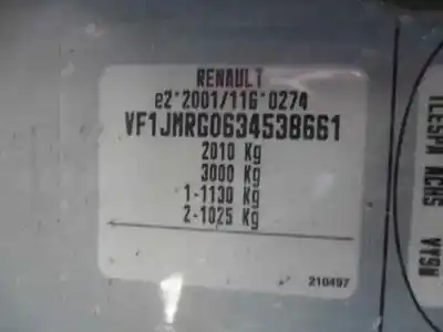 Veículo de Sucata renault scenic ii confort expression do ano 2005 alimentado f9q 812