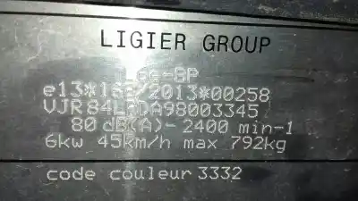 Véhicule à la ferraille microcar mc2  de l'année 2018 alimenté lambardini