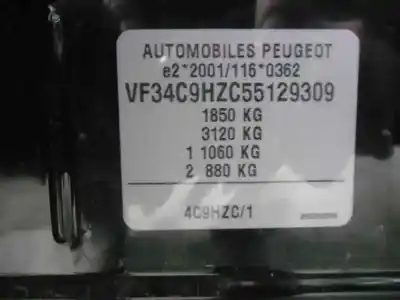 Scrapping Vehicle peugeot 308 confort of the year 2008 powered 9hz (dv6ted4)