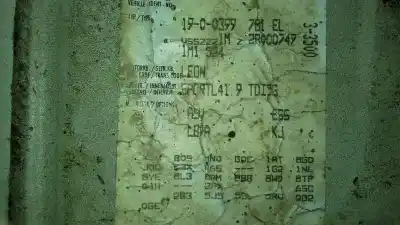 Veículo de Sucata seat leon (1m1) stella do ano 2001 alimentado asv