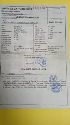 Veicolo di demolizione renault maxity fg 130.35 45 dell'anno 2008 alimentato 