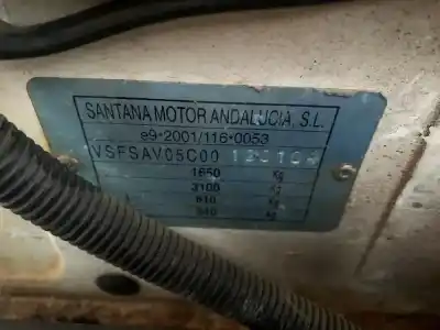 Veicolo di demolizione suzuki santana 300 2.0 hdi dell'anno 2007 alimentato 