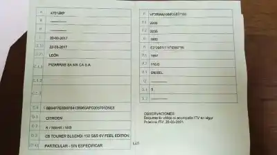 Veicolo di demolizione citroen c5 station wagon dell'anno 2009 alimentato ahr
