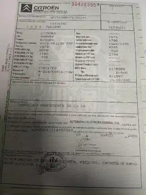 Veículo de Sucata citroen c5 berlina premier (e) do ano 0 alimentado 