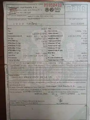 Scrapping Vehicle audi a3 (8l1) 1.6 of the year 0 powered avu