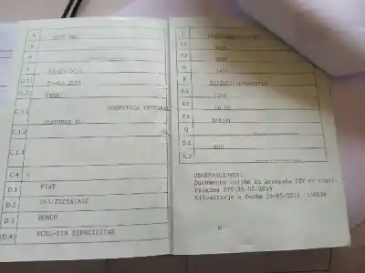 Veículo de Sucata fiat doblo ii cargo (263) do ano 0 alimentado 