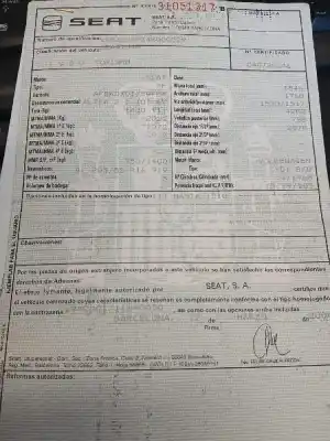 Veículo de Sucata seat altea (5p1) hot do ano 0 alimentado bkd