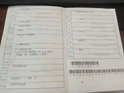 Scrapping Vehicle volkswagen passat berlina (3b3) advance of the year 0 powered awx