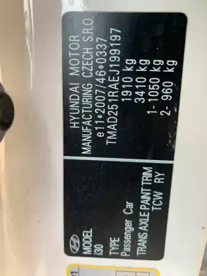 Scrapping Vehicle hyundai i30 ranchera familiar (gd) 1.4 crdi of the year 2014 powered d4fc