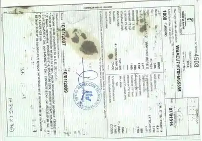 Scrapping Vehicle bmw serie 3 berlina (e46) 318d of the year 2004 powered 204d4