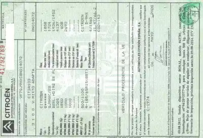 Scrapping Vehicle citroen berlingo xtr 1.6 hdi 92 of the year 2008 powered 9hx